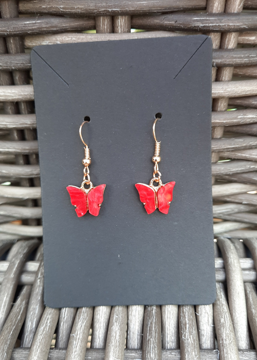 Ohrring Rot Schmetterling